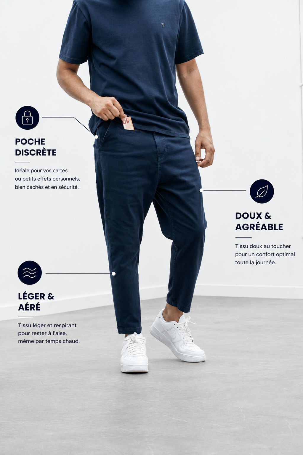 EVOK – Pantalon 7/8 - Marine