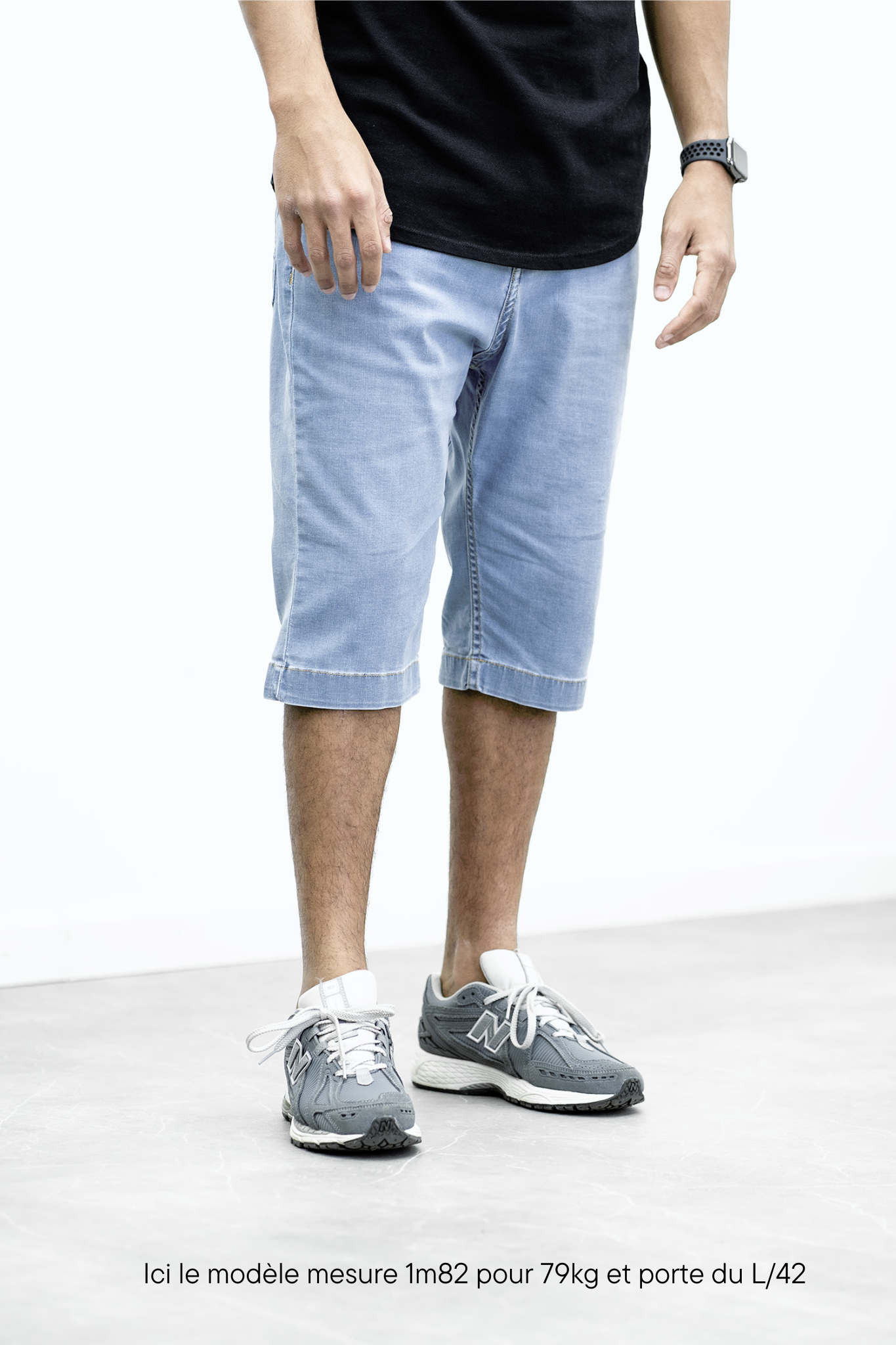 NIL – Bermuda Long Denim - bleach