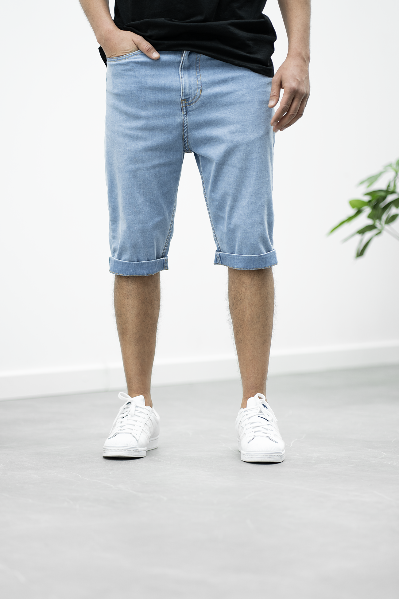 NIL – Bermuda Long Denim - bleach