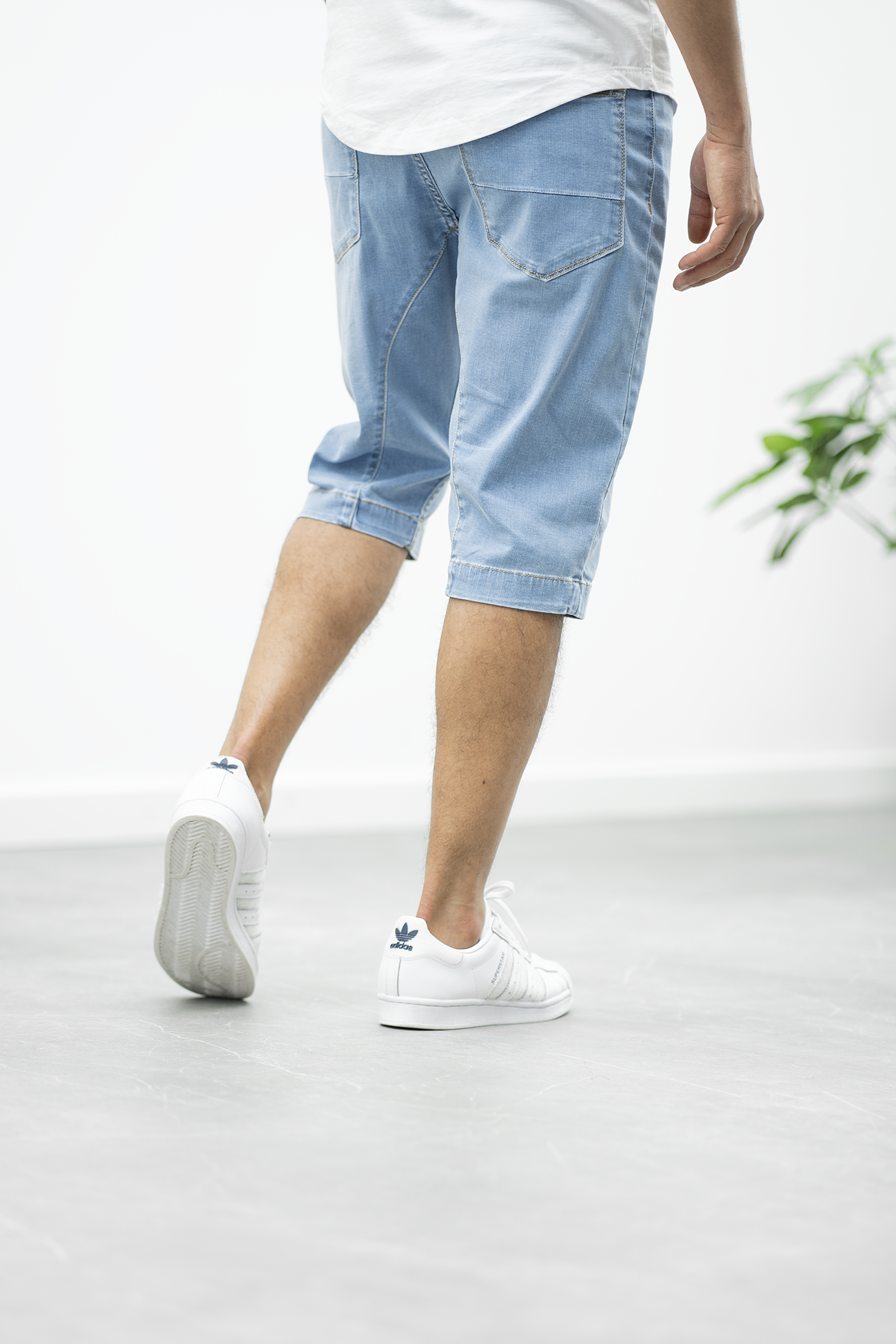 NIL – Bermuda Long Denim - bleach