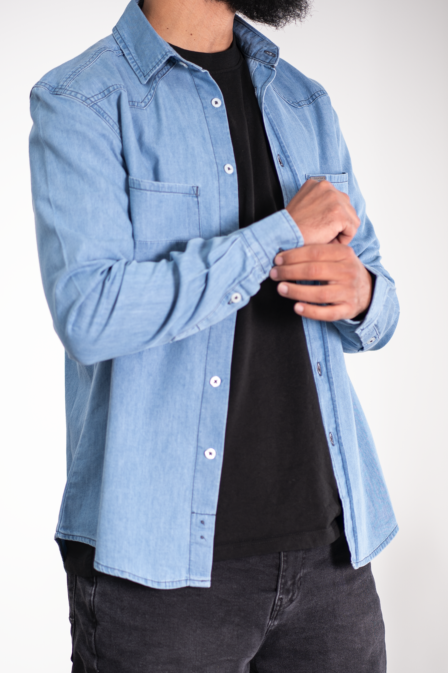 Chemise denim - bleach