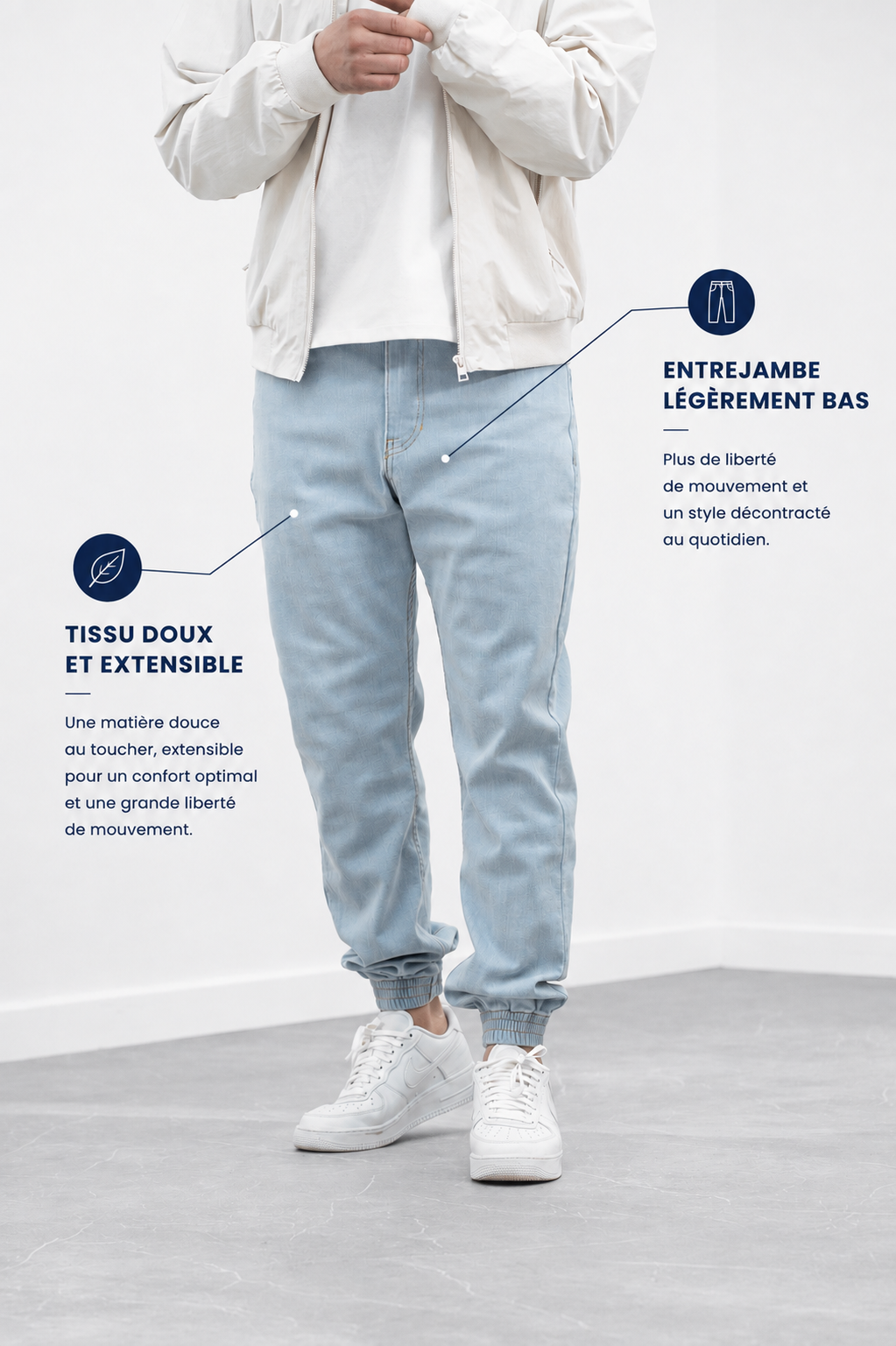 NIL – Jogpant Denim – Bleach - Bleach