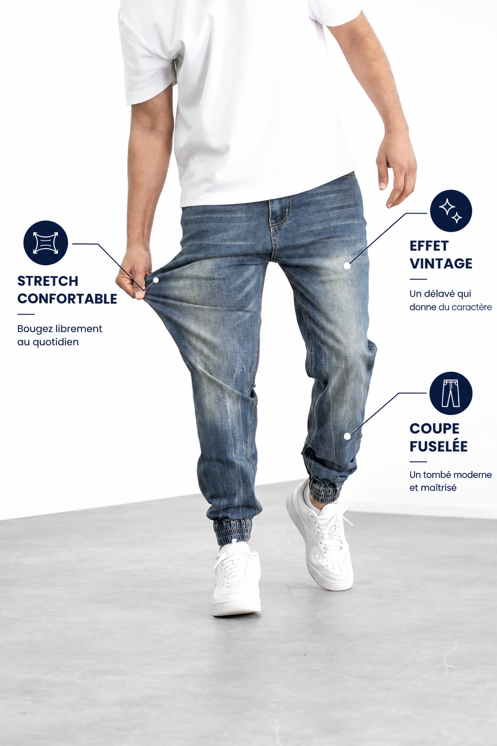DUNEO – Jogpant denim