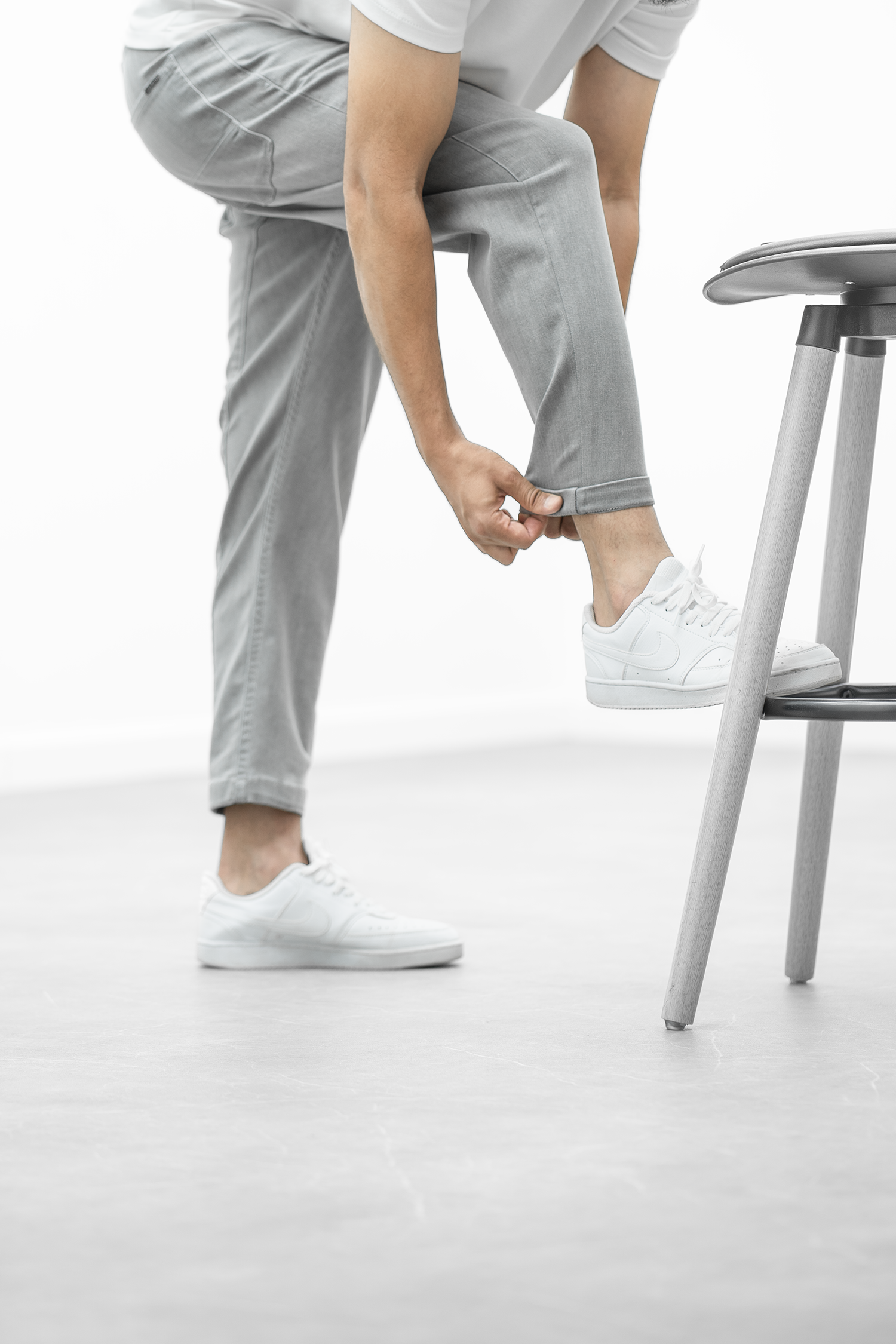 Pantalon 7/8ème jeans gris dori