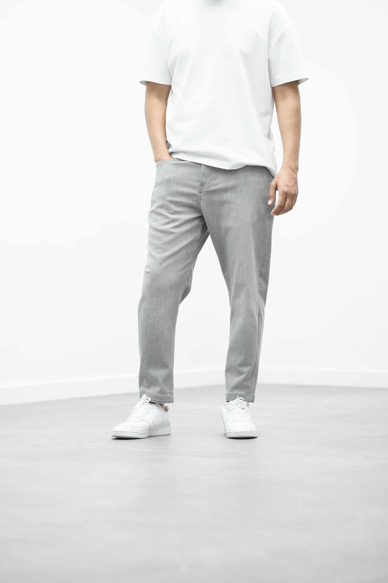 Pantalon 7/8ème jeans gris dori