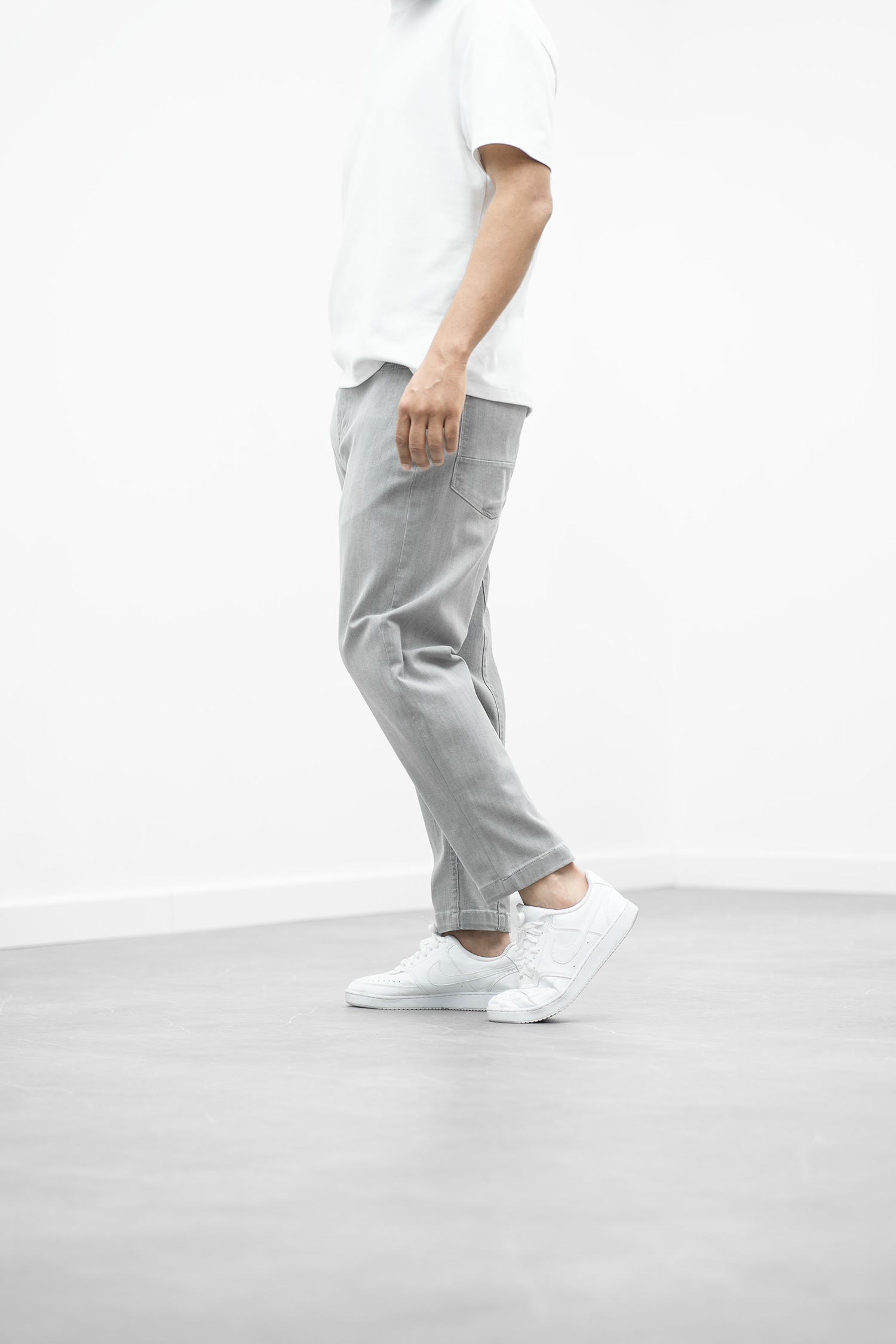 Pantalon 7/8ème jeans gris dori