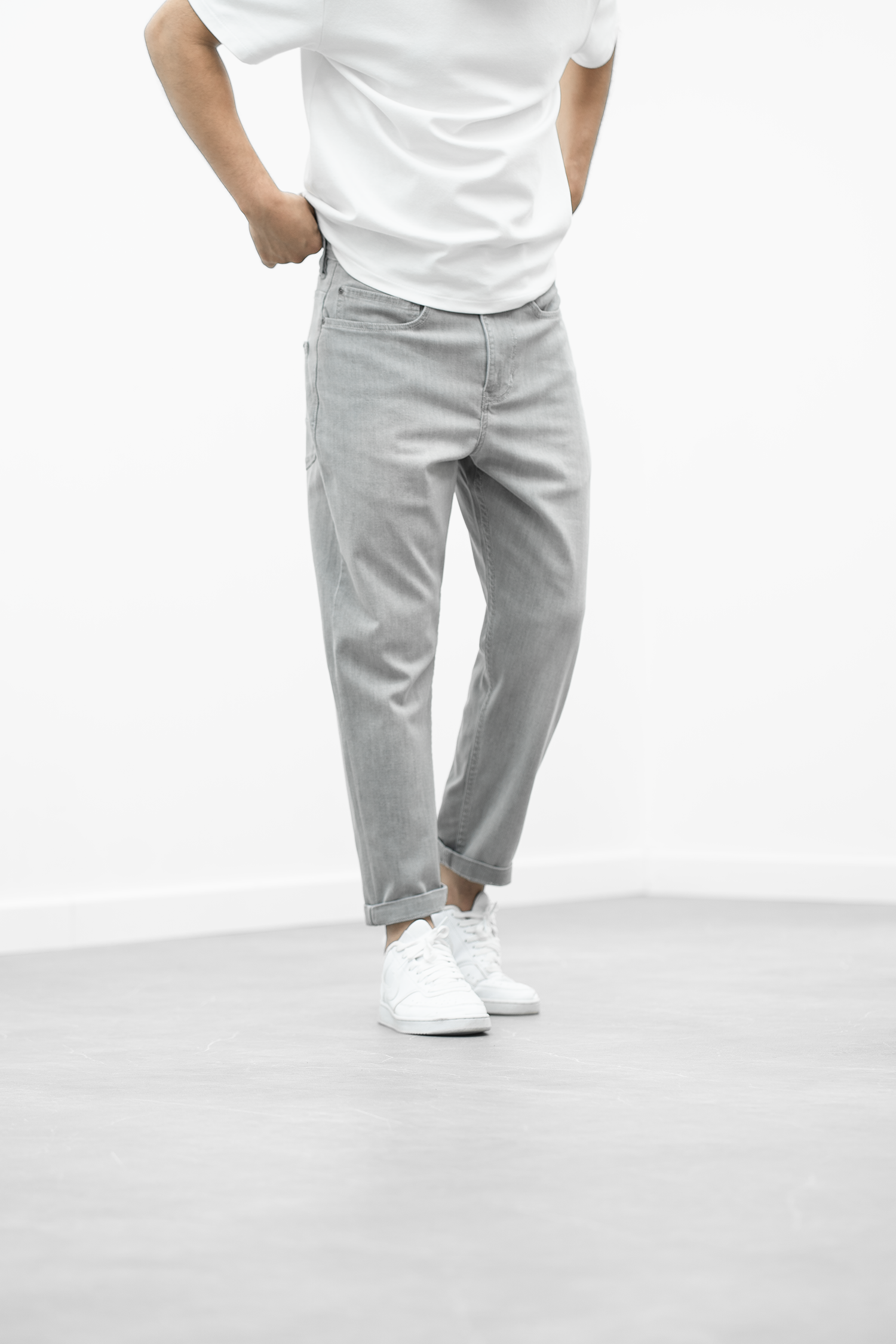 Pantalon 7/8ème jeans gris dori