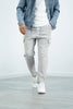 PANTALON HOMME CONFORTABLE CARGO GRIS
