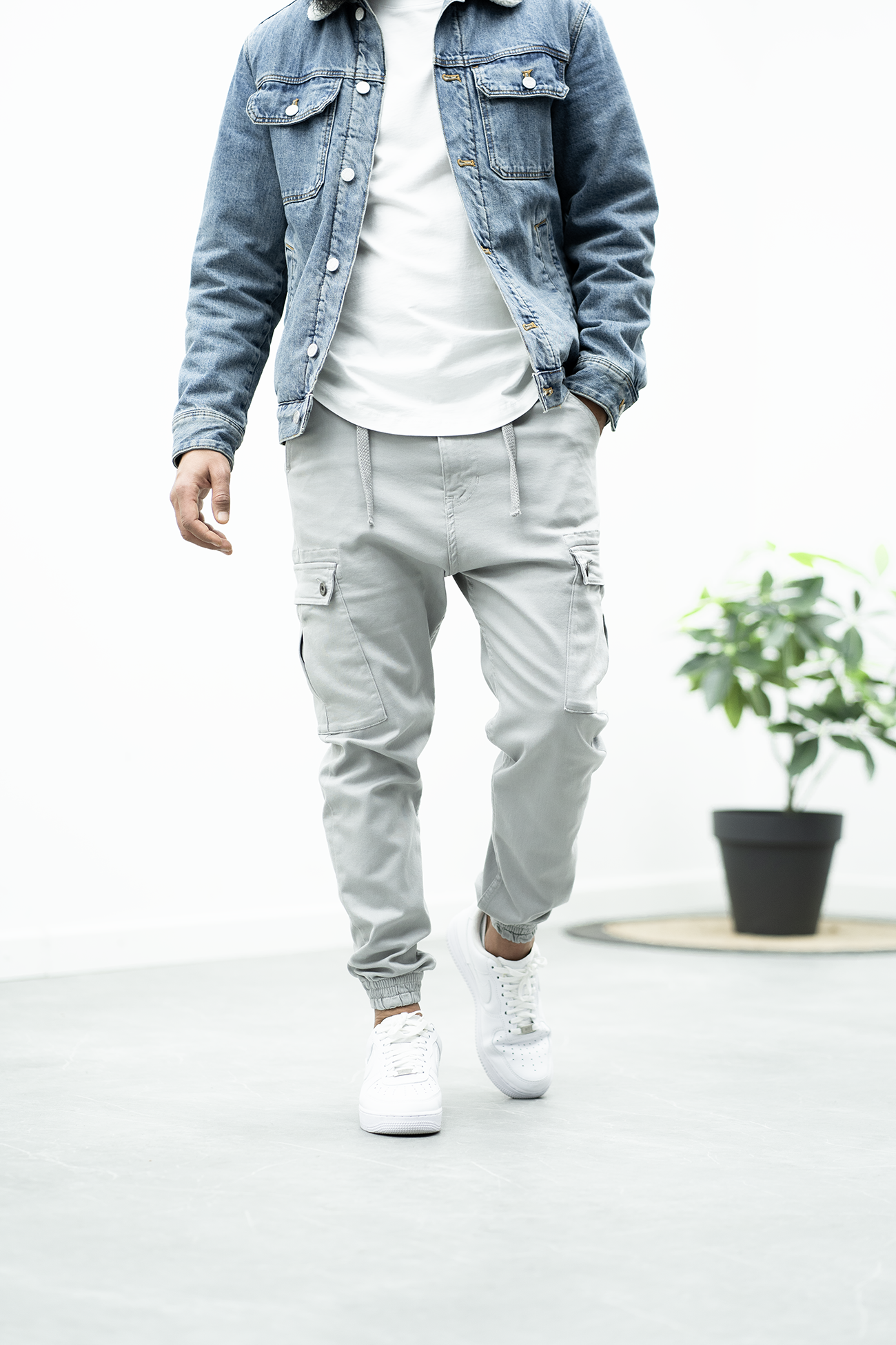 Pantalon jogpant cargo Chevy - gris