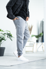 PANTALON HOMME JOGPANT JEANS GRIS CONFORT