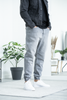 PANTALON HOMME JOGPANT JEANS GRIS CONFORT