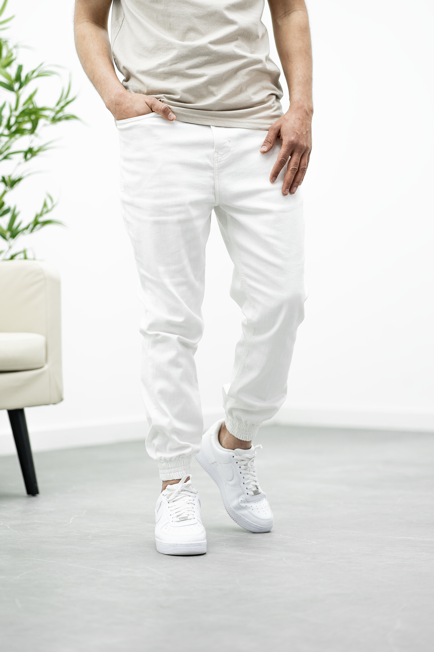 Pantalon jogpant Chevy - ivoire