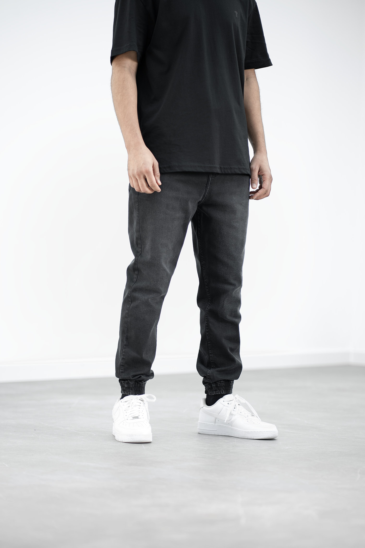 Pantalon jogpant jeans stone Dark
