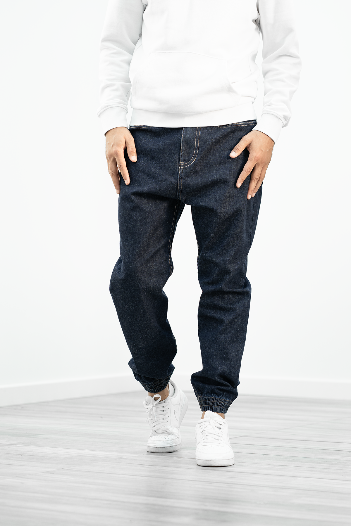 Pantalon Jean Pour Homme Bleu Brut