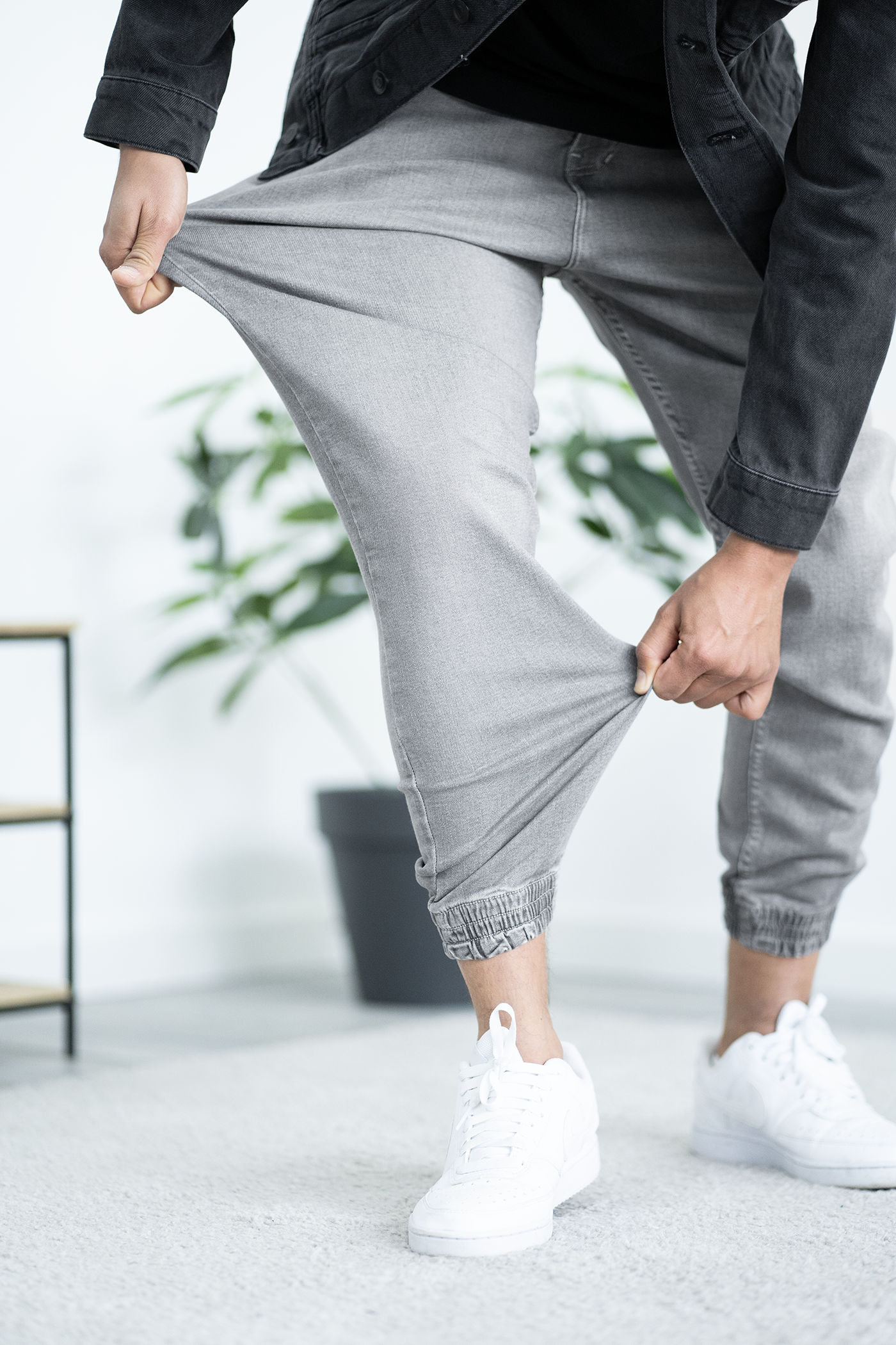 Pantalon jogpant jeans - Gris