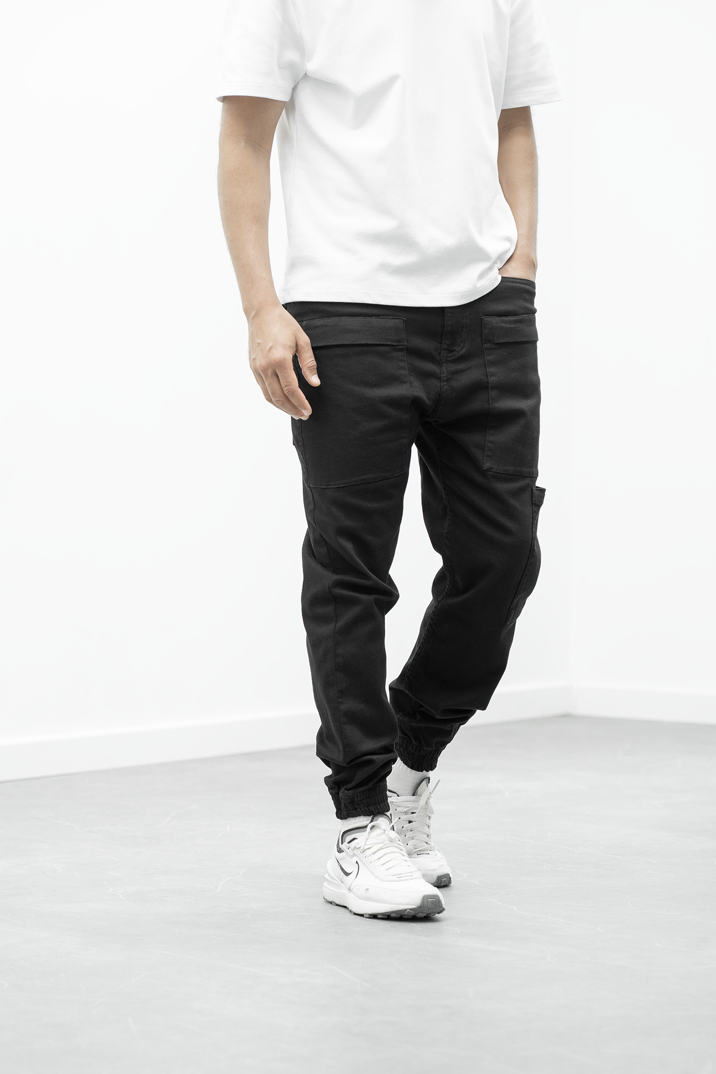 Pantalon jogpant cargo Gate - noir