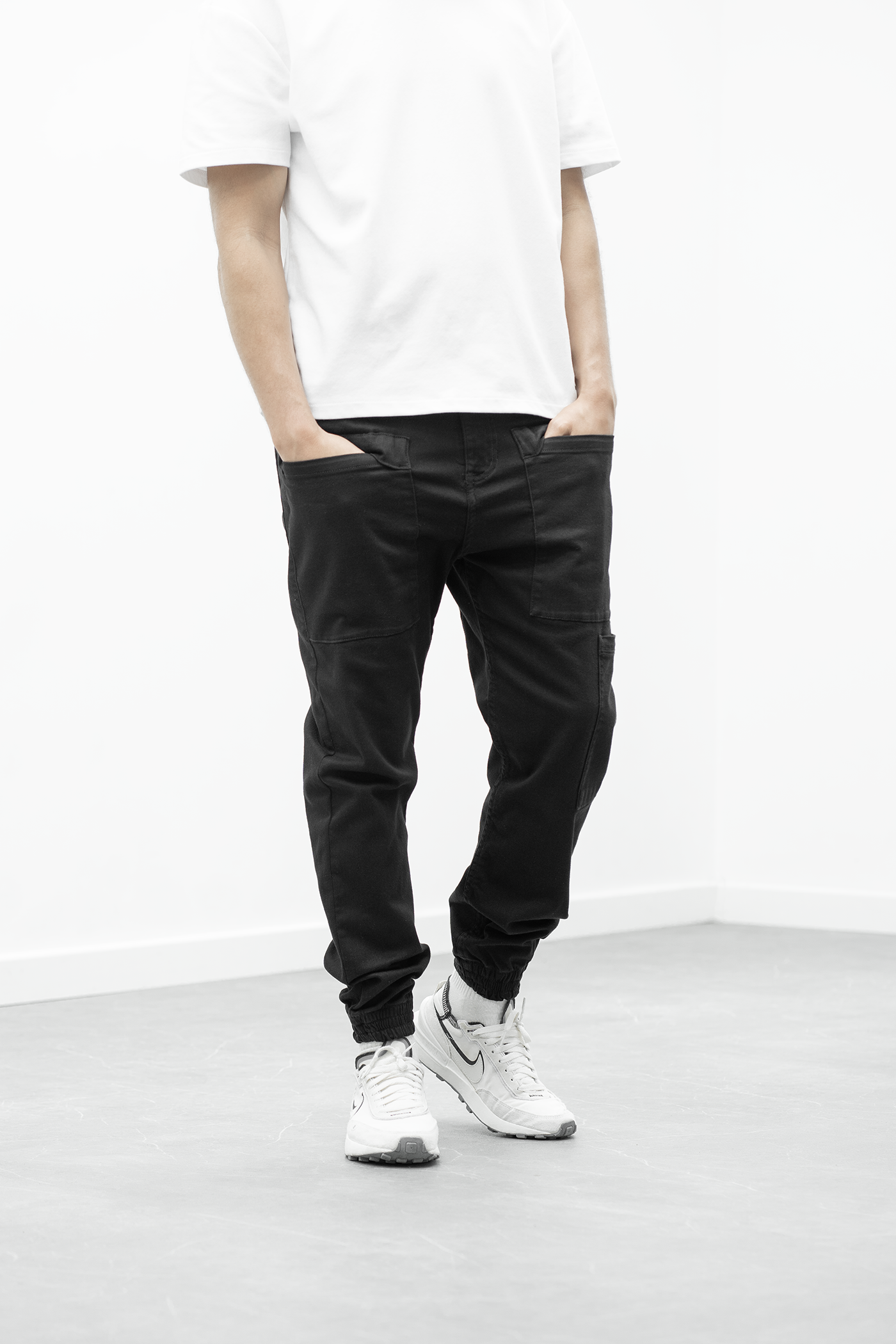Pantalon jogpant cargo Gate - noir