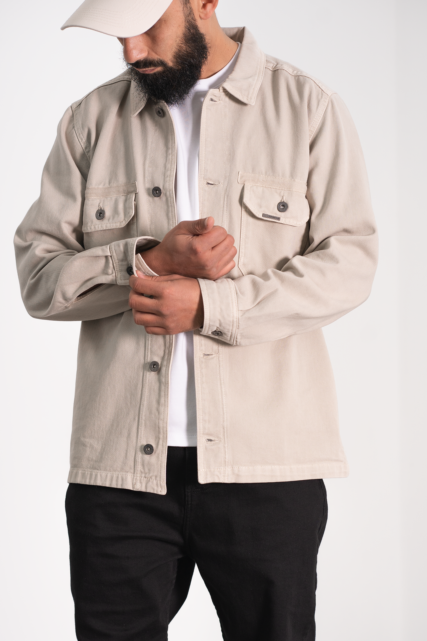 Surchemise sergé - crème