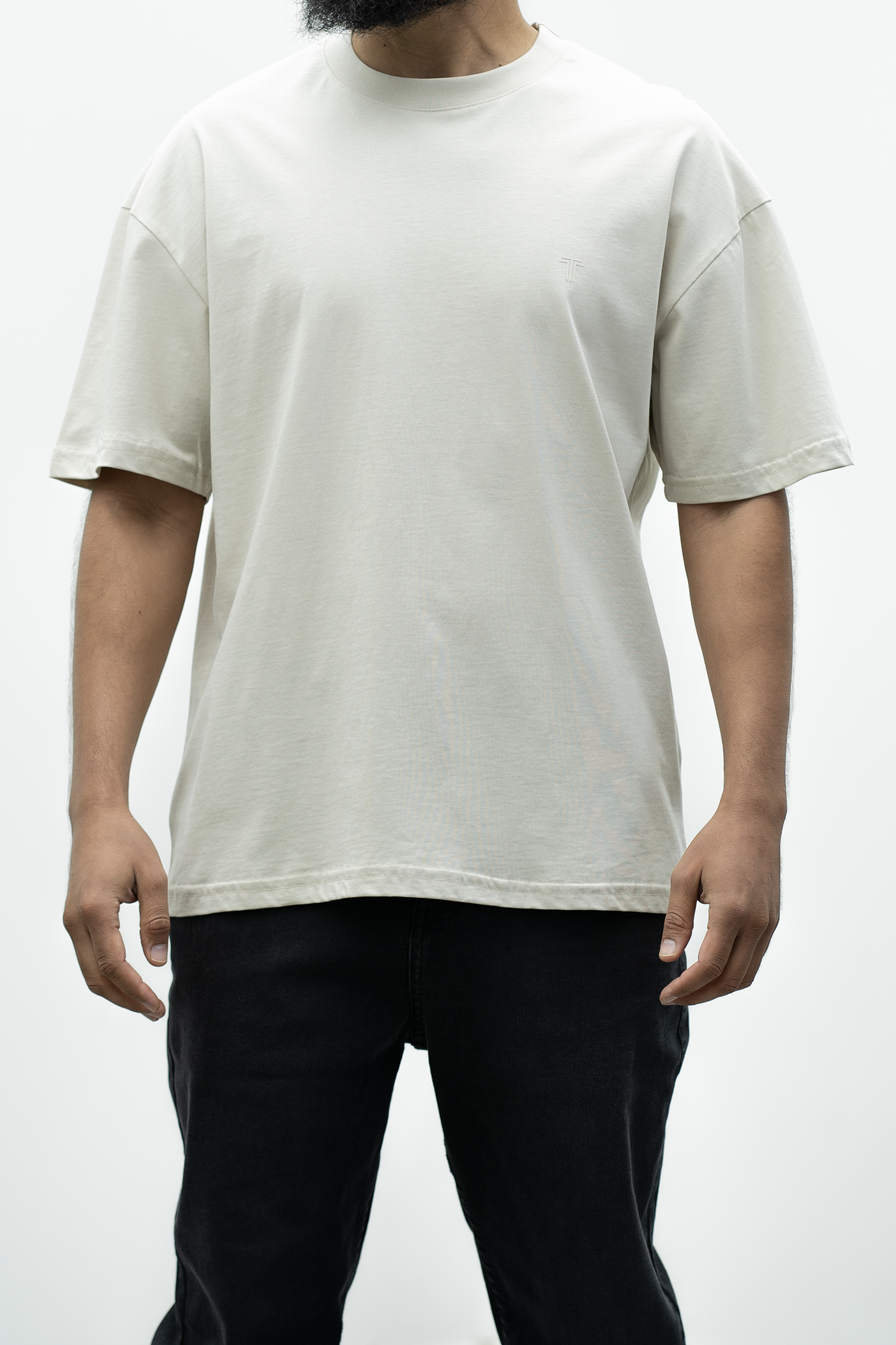 T-shirt oversize - crème