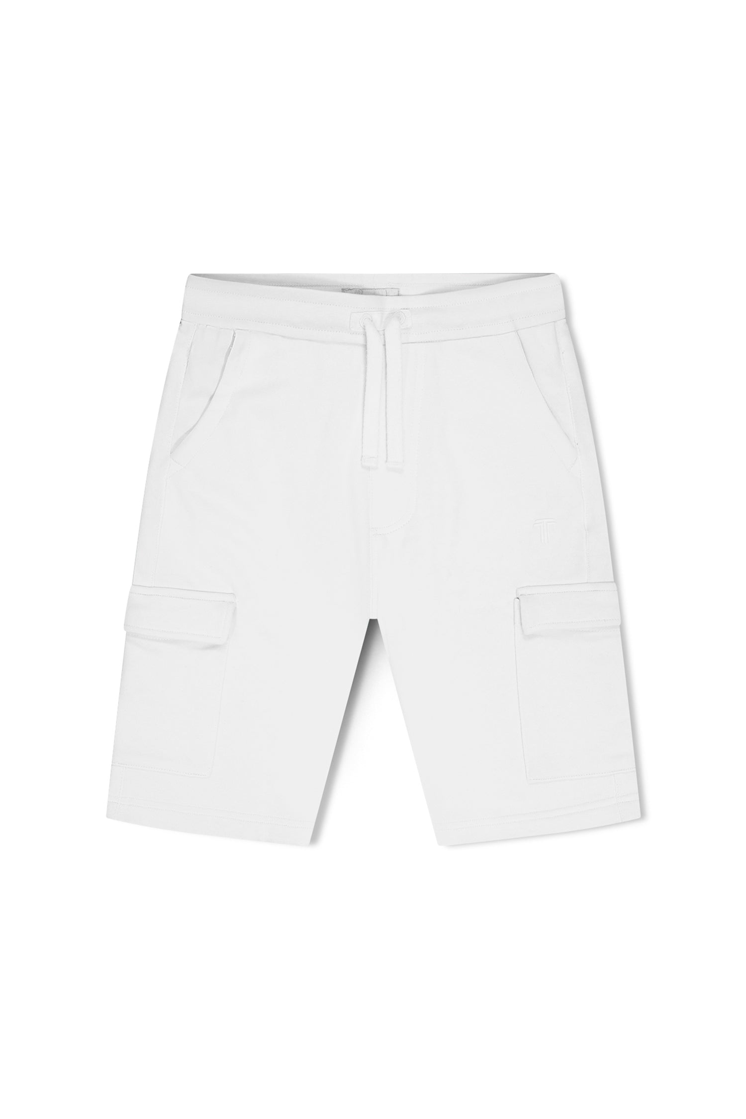 Bermuda long Cargo Molletoné - Blanc