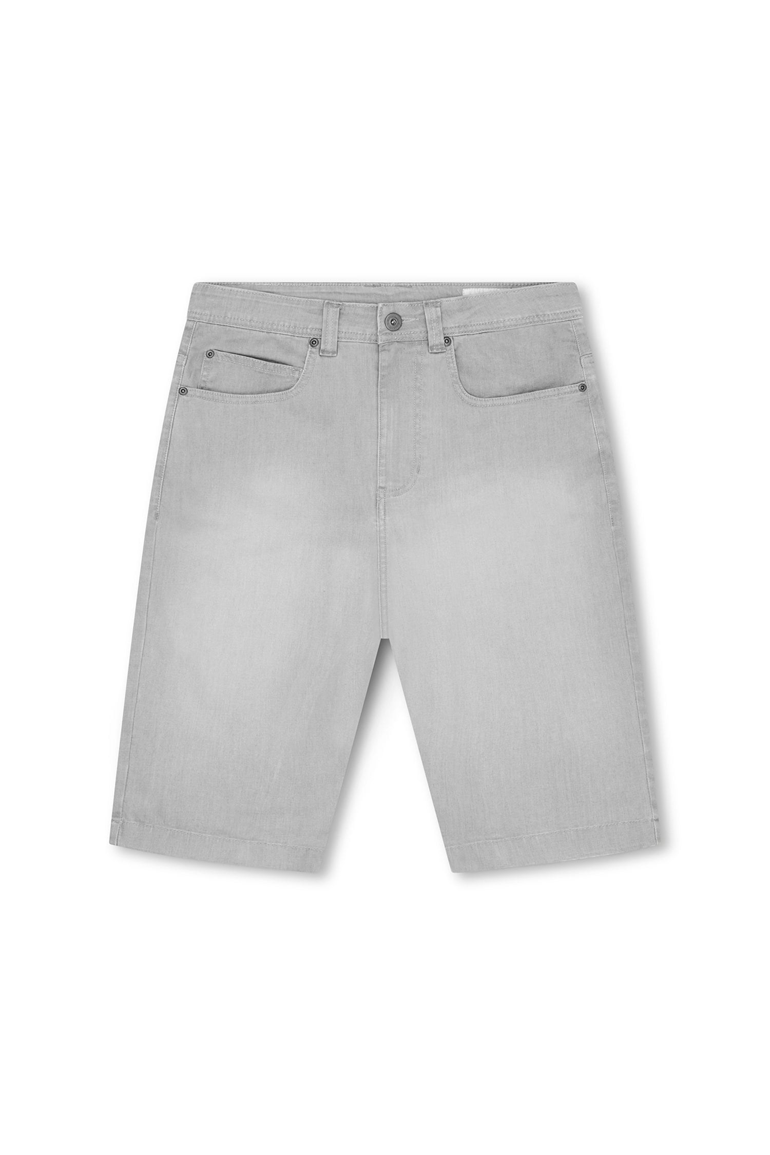 Bermuda long jeans gris - Gris