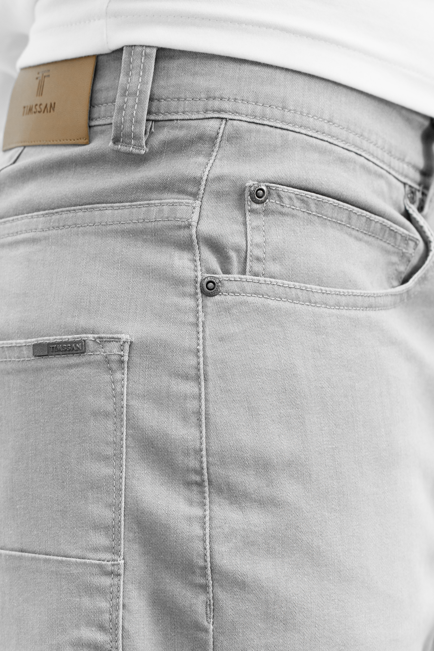 Bermuda long jeans gris