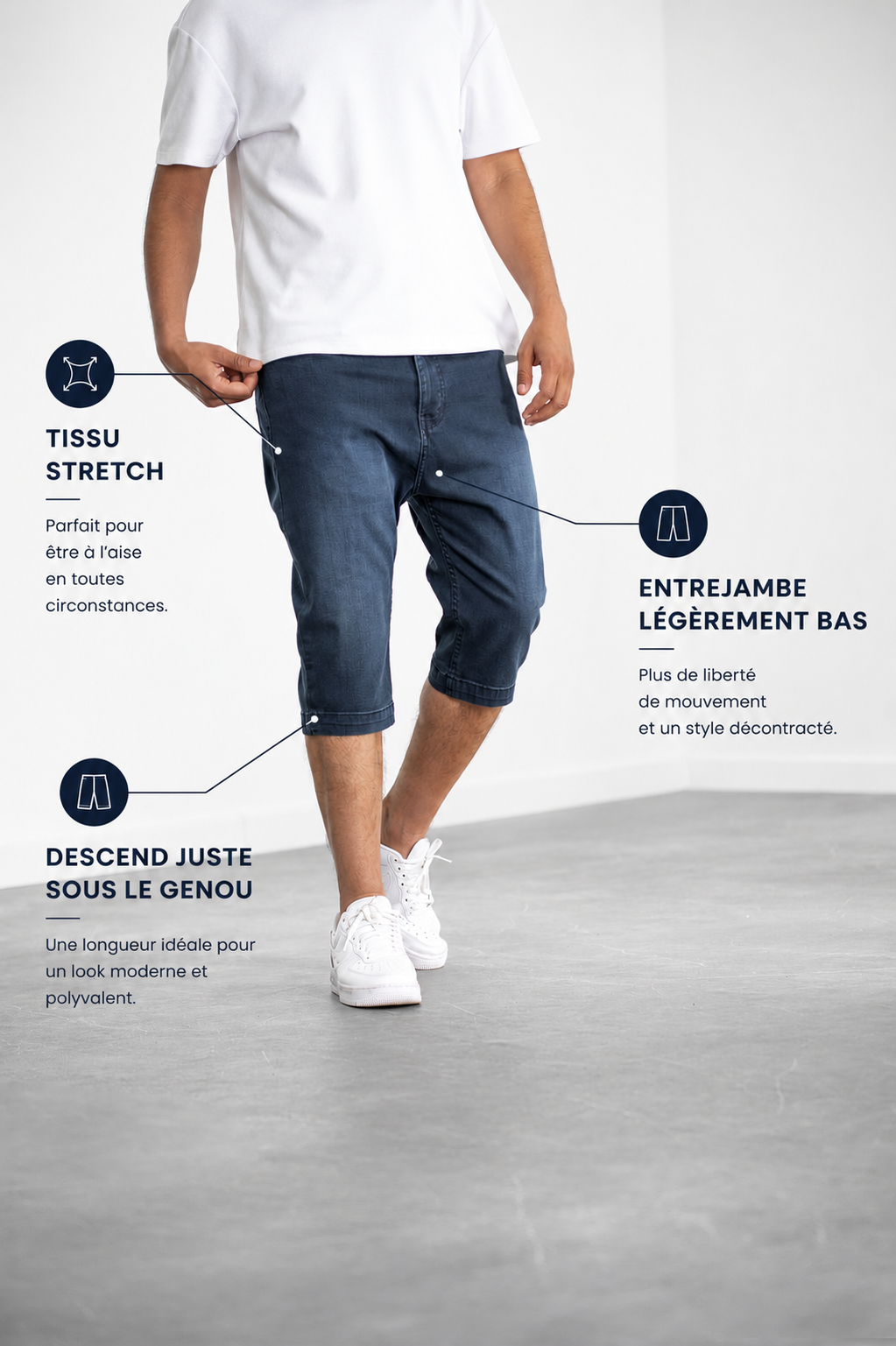 BLÉVO – Bermuda Long Denim