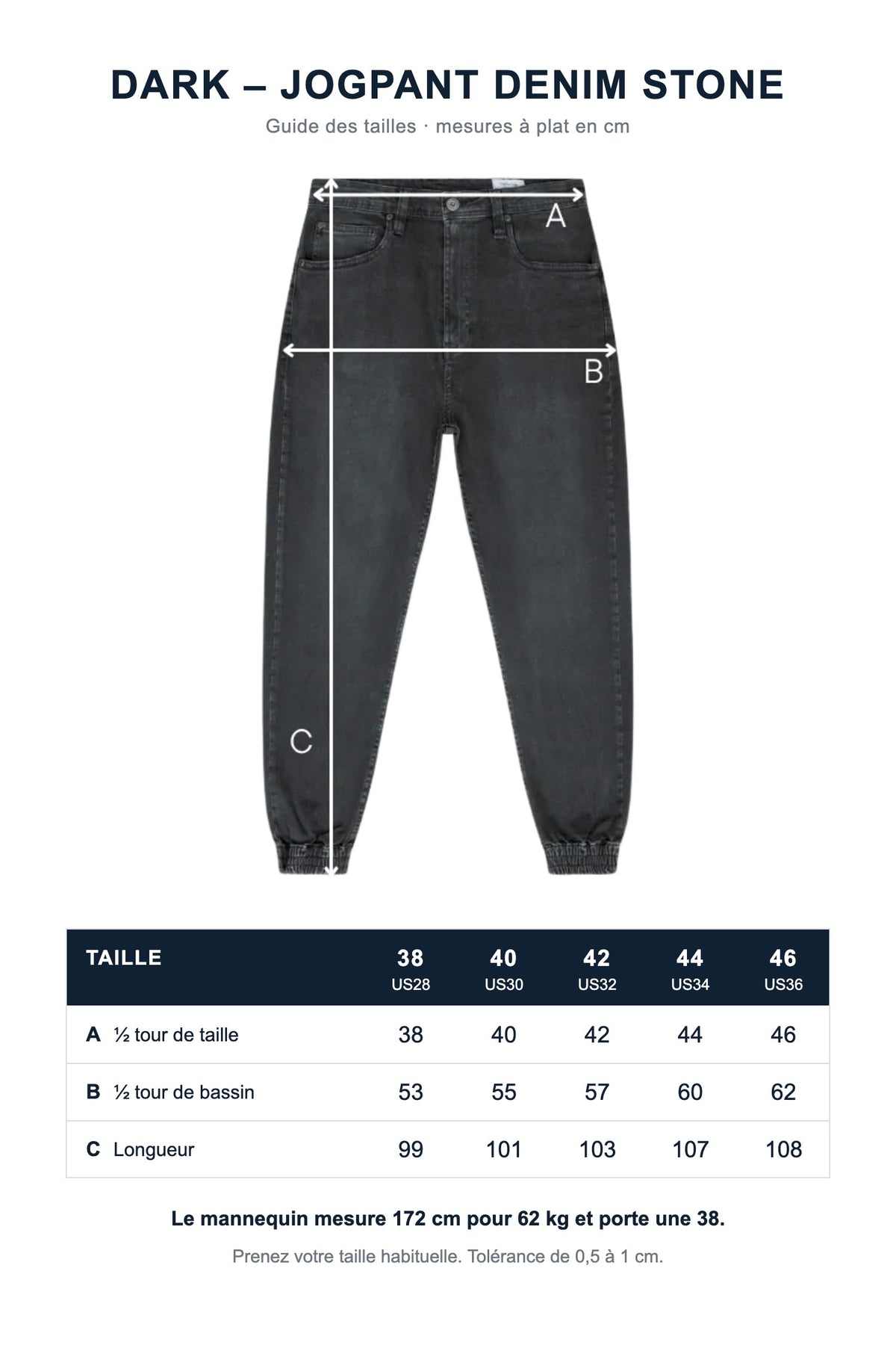 DARK – Jogpant Denim – Stone