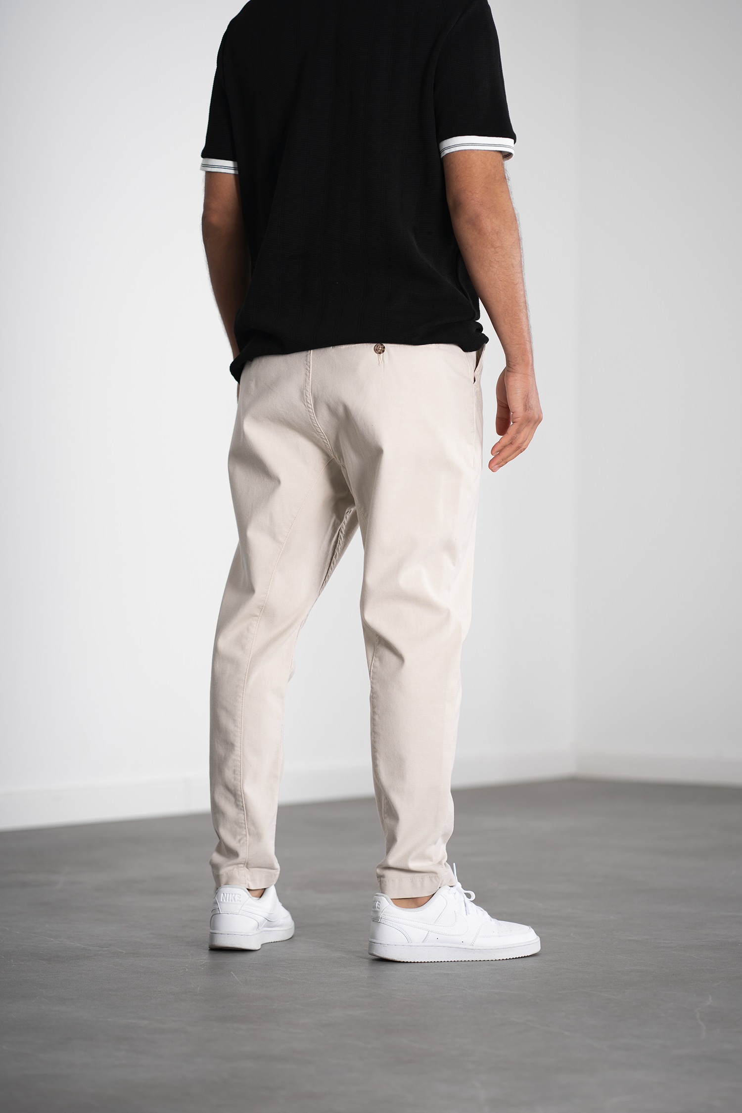 PINCE – Pantalon Piqué - crème