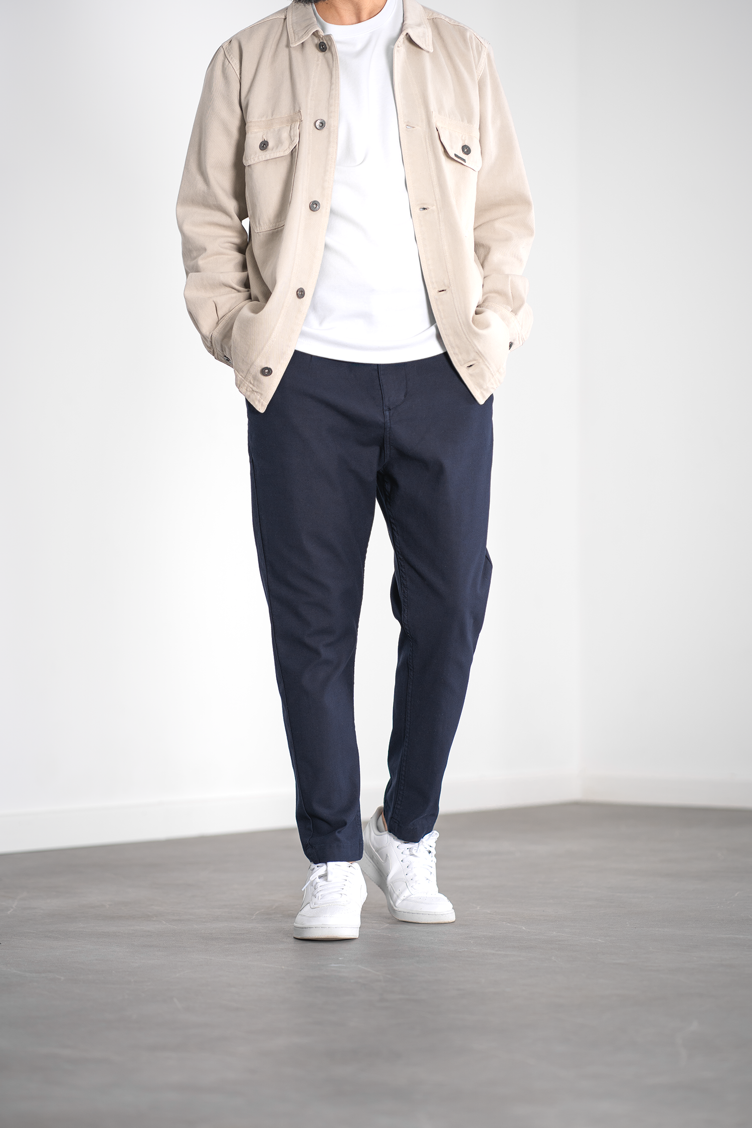 PINCE – Pantalon Piqué - marine