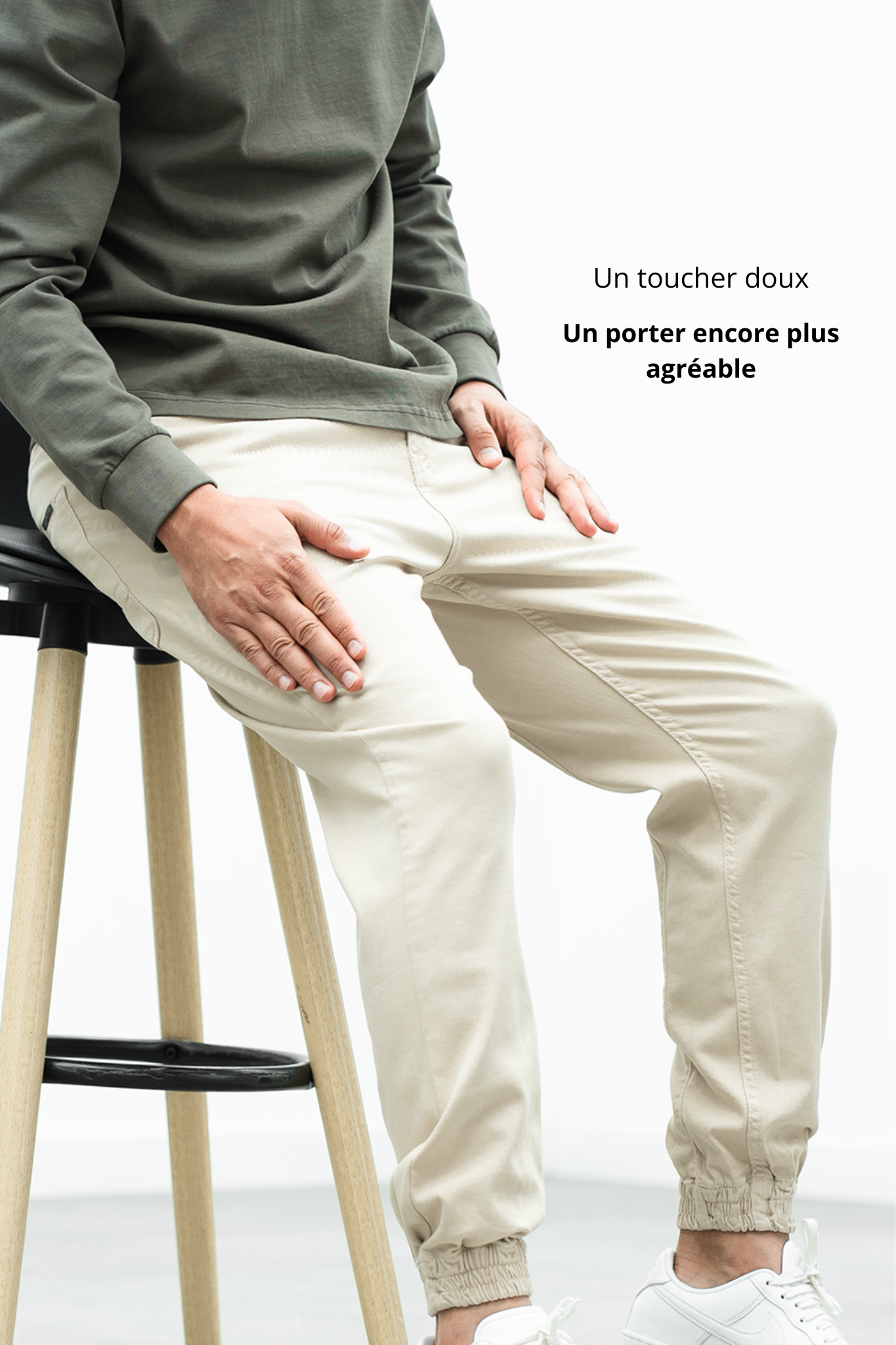 Pantalon jogpant Chevy - crème