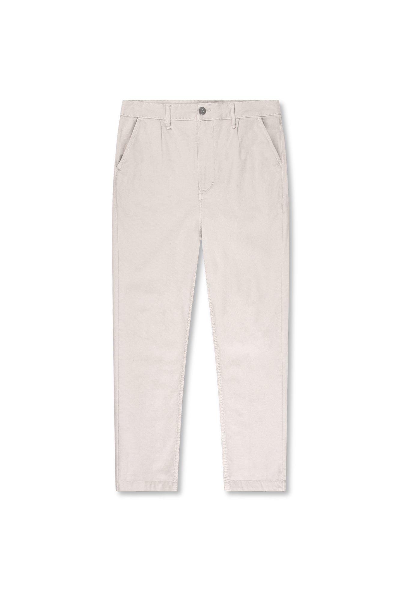 Pantalon homme piqué à pinces - crème