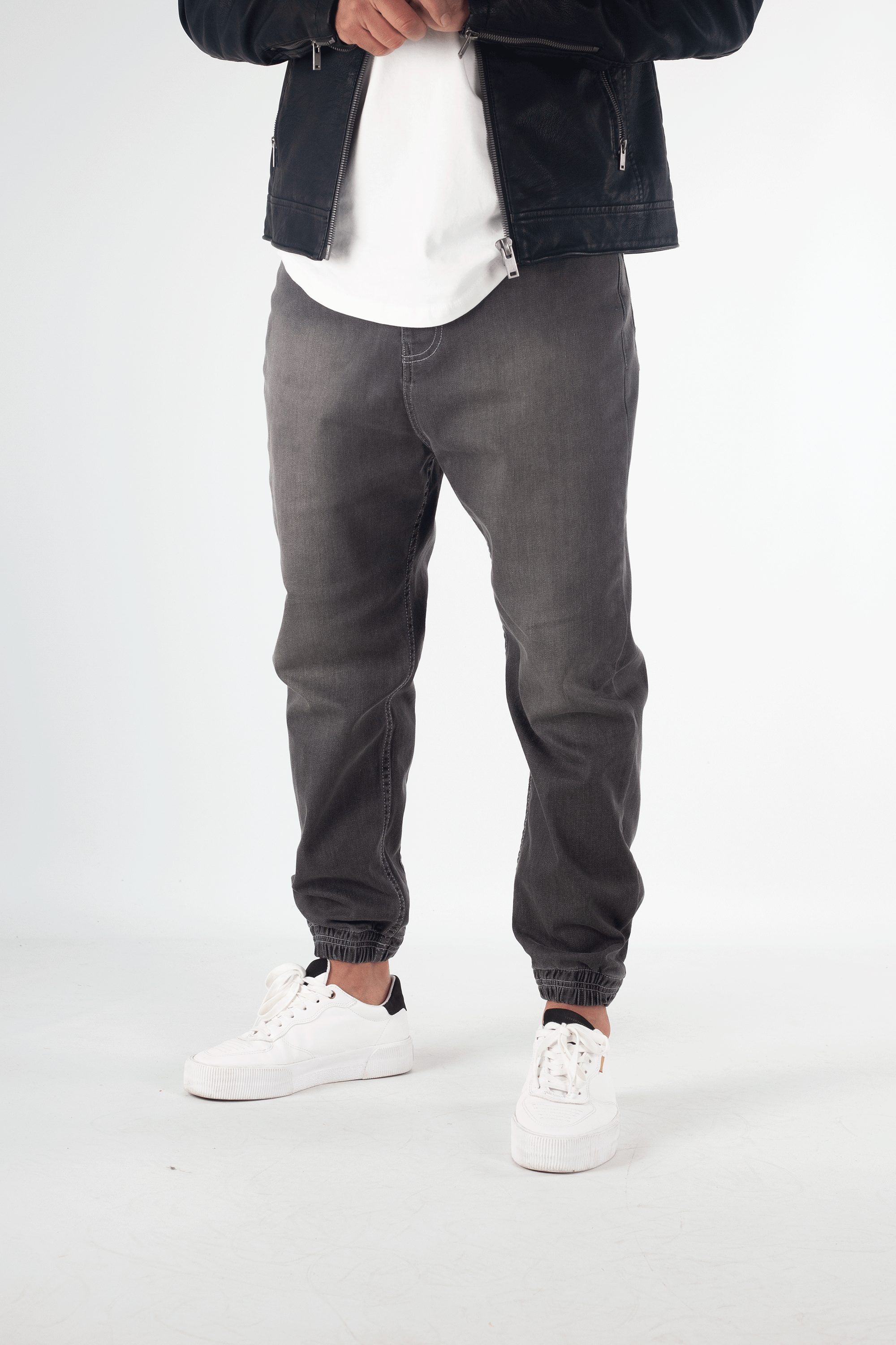 PANTALON HOMME JOGPANT JEANS GRIS STONE - Timssan