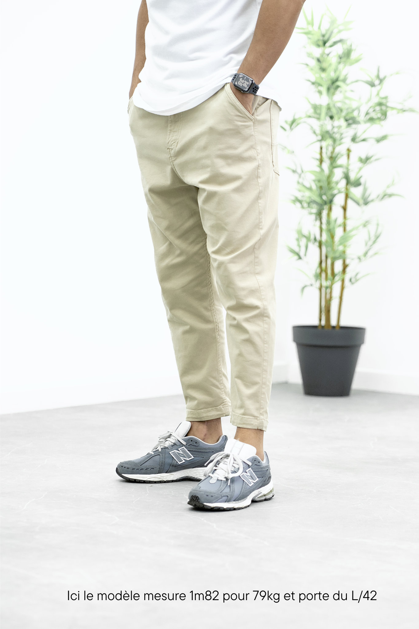 Pantalon chino 7/8 homme online
