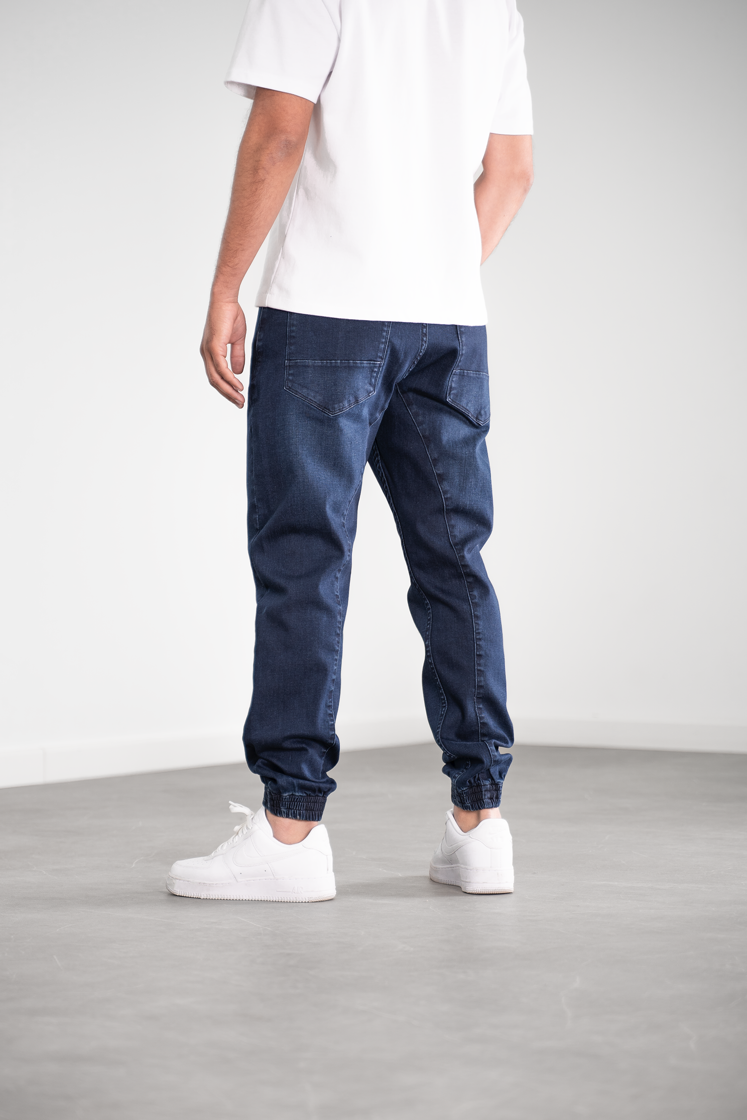 Pantalon jogpant jeans stone bleu