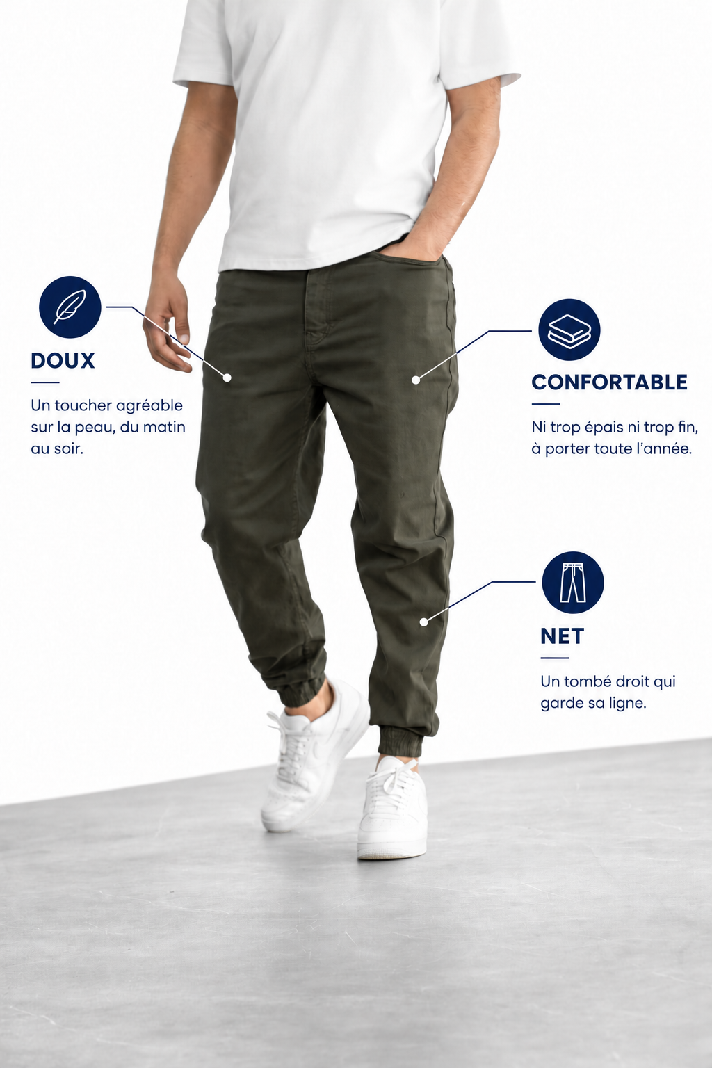 ALTO – Jogpant - kaki
