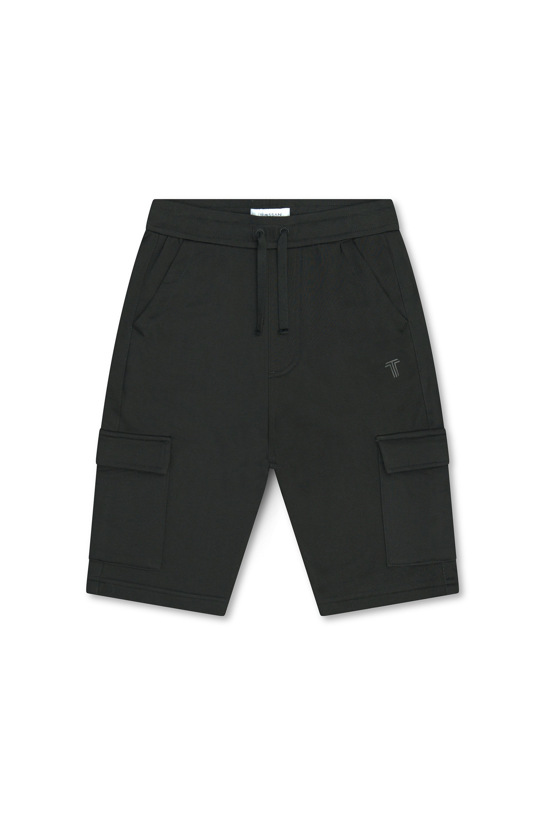 Bermuda long Cargo Molletoné - Noir