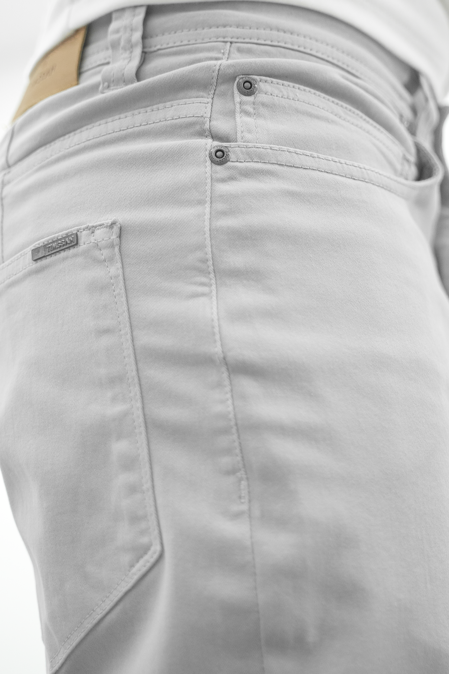 Bermuda long confort - gris clair