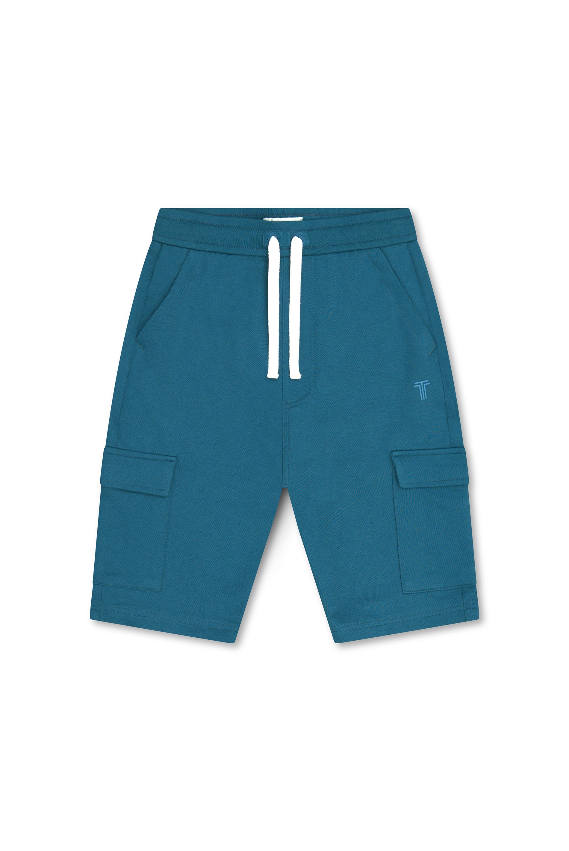 Bermuda long Cargo Molletoné - Bleu