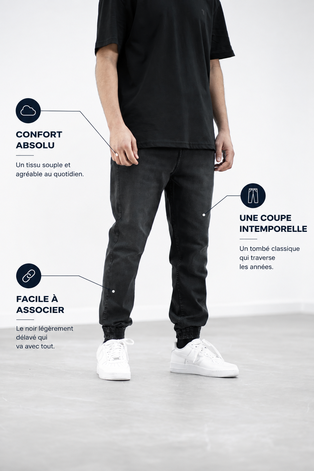 DARK – Jogpant Denim – Stone