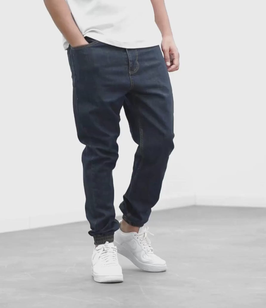 LOM – Jogpant Denim – Brut - Bleu