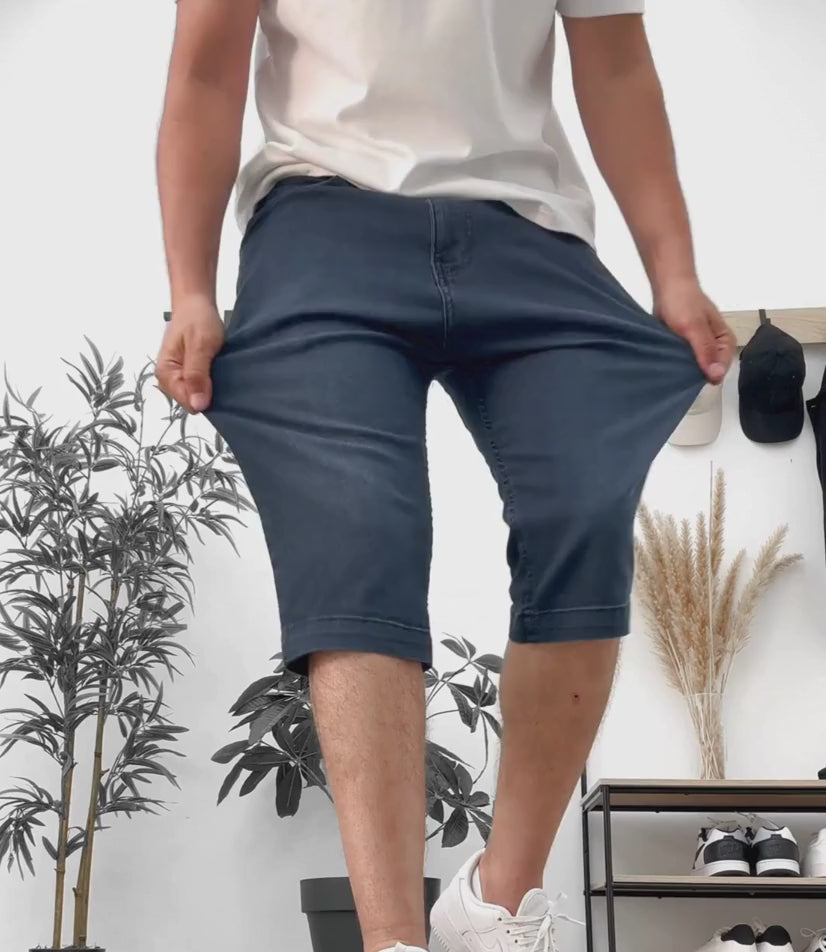 BLÉVO – Bermuda Long Denim - Bleu